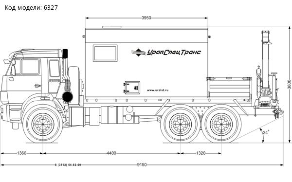 ПАРМ на шасси Камаз 43118-50 с грузовой платформой и КМУ ИМ-55