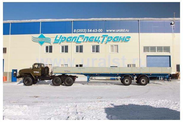 Полуприцеп бортовой МАЗ-931010-2020 с Седельным тягачом Урал